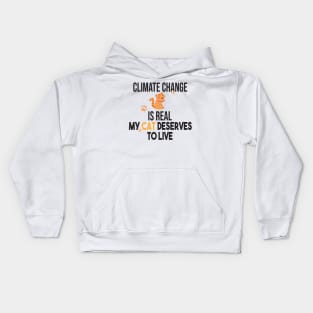 Climate Change Is Real, Save The Planet And My Cat Kids Hoodie